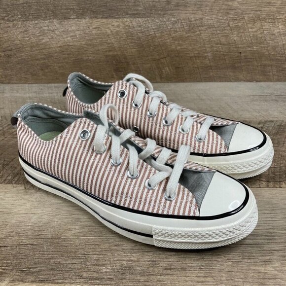 Converse Chuck 70 Crafted Stripe Clay Womens Sz 6.5 Shoes A00474C Sneakers NEW - Picture 1 of 9